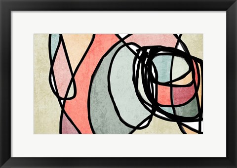 Framed Vibrant Colorful Abstract-0-44 Print