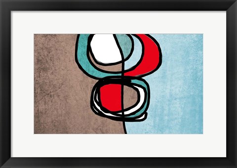 Framed Vibrant Colorful Abstract-0-57-1 Print