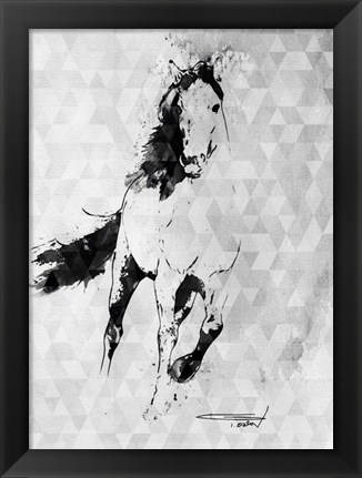 Framed Wild Running Horse 2-2 Print