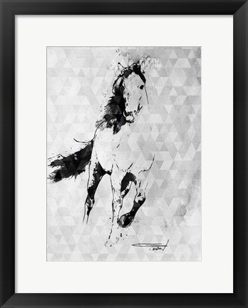 Framed Wild Running Horse 2-2 Print