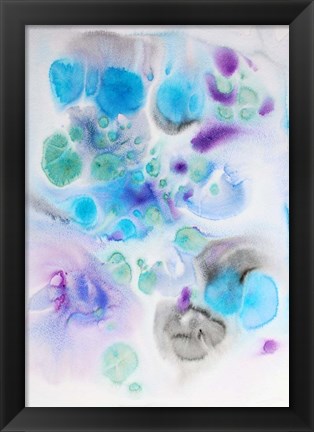 Framed Coastal Watercolor Abstract 106 Print