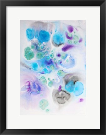 Framed Coastal Watercolor Abstract 106 Print