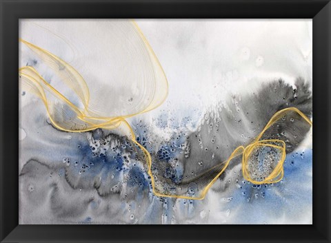 Framed Coastal Watercolor Abstract 124 Print