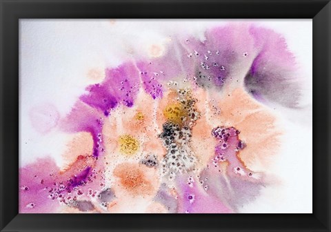 Framed Coastal Watercolor Abstract 130 Print