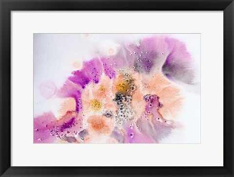 Framed Coastal Watercolor Abstract 130 Print