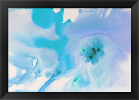 Framed Watercolor Coastal Abstract 91 Print