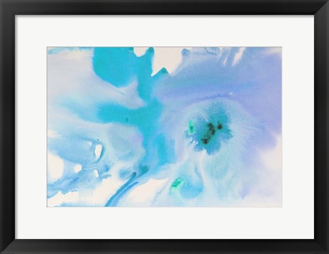 Framed Watercolor Coastal Abstract 91 Print