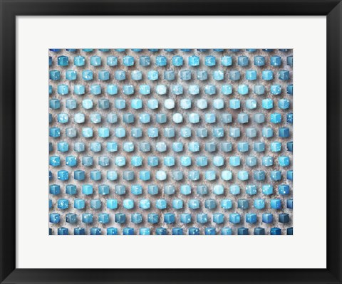 Framed Blue Cubes Print