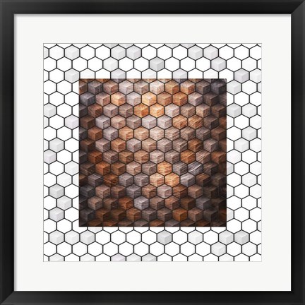 Framed Copper Cubes Print