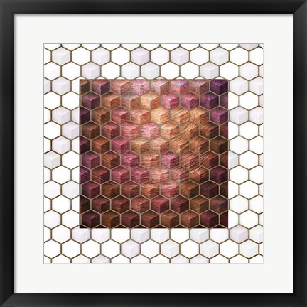 Framed Copper Cubes 3 Print