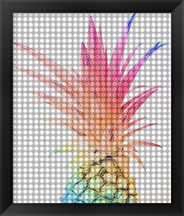 Framed Colorful Pineapple 4 Print