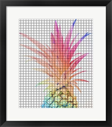 Framed Colorful Pineapple 4 Print