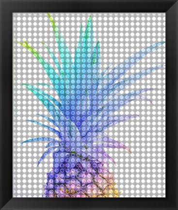 Framed Colorful Pineapple 5 Print