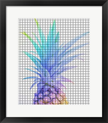 Framed Colorful Pineapple 5 Print