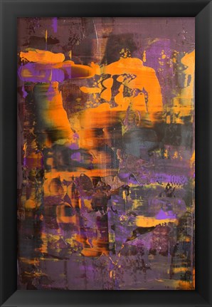 Framed Purple Orange Abstract Print