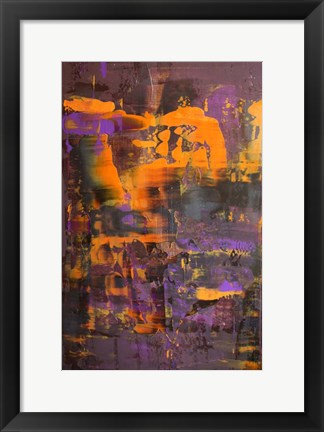 Framed Purple Orange Abstract Print