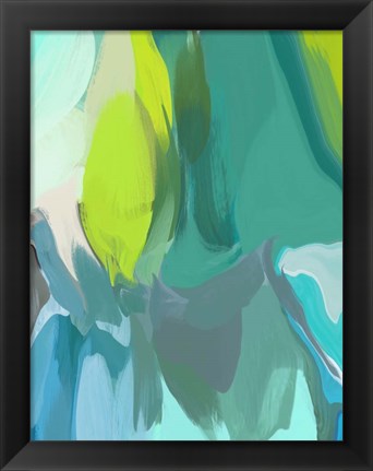 Framed Abstract Calm Spring Colors Print