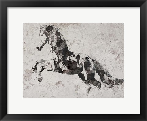 Framed Running Wild Horse 3 Print