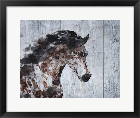 Framed Running Wild Horse 9 Print