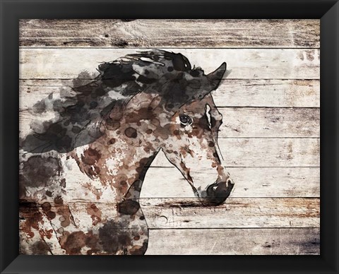 Framed Running Wild Horse 10 Print