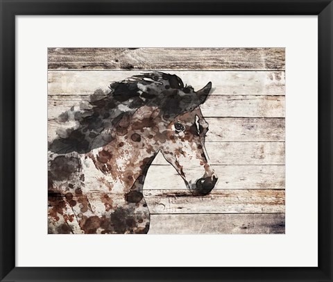 Framed Running Wild Horse 10 Print