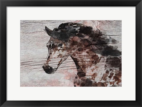 Framed Running Wild Horse 11 Print