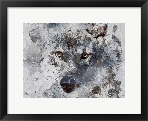 Framed Blue Wolf Print