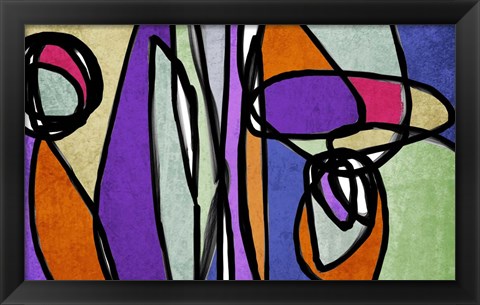 Framed Vibrant Colorful Abstract-0-54-1 Print