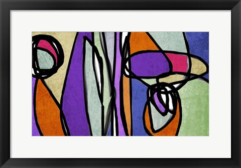 Framed Vibrant Colorful Abstract-0-54-1 Print