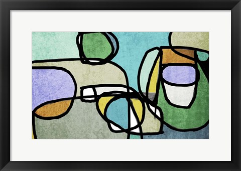 Framed Vibrant Colorful Abstract-0-56 Print