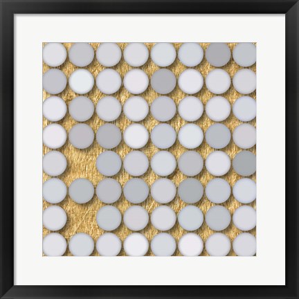 Framed Gray and Gold 5 Print