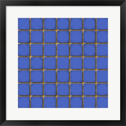 Framed Blue and Gold 10 Print