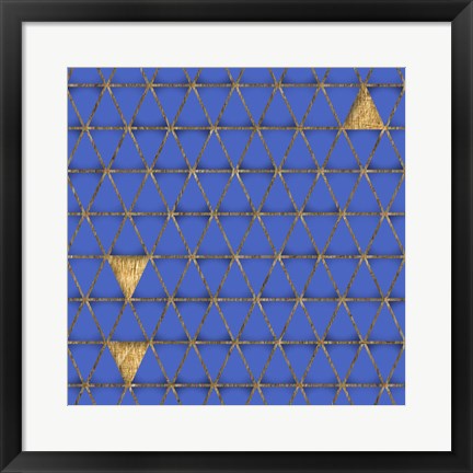 Framed Blue and Gold 8 Print