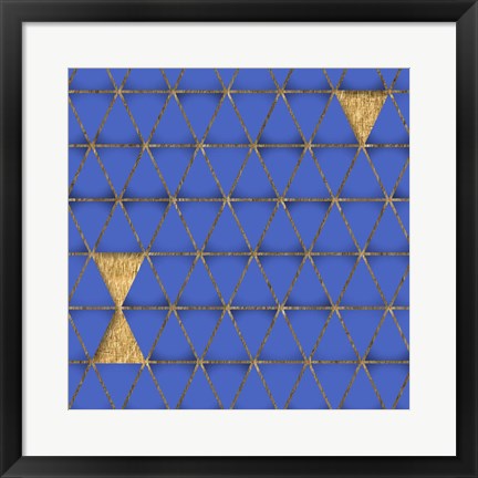 Framed Blue and Gold 9 Print