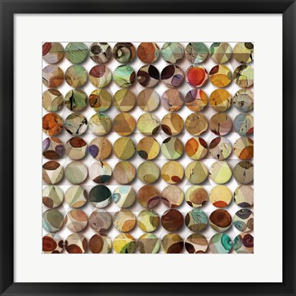 Framed Colorful Mixed Circles Print