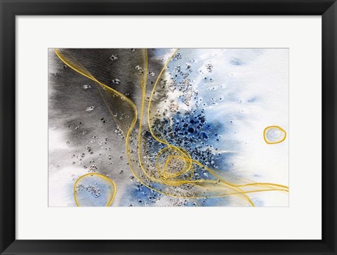 Framed Coastal Watercolor Abstract 141 Print