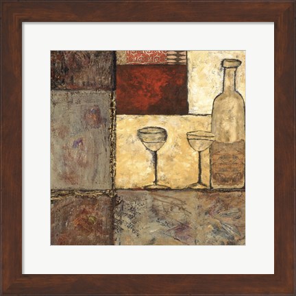 Framed Wine for Two I Print