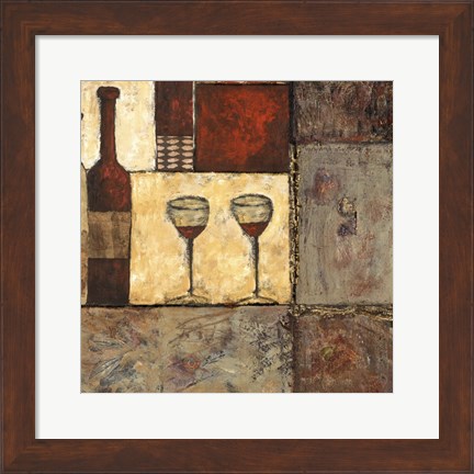 Framed Wine for Two II Print