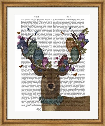 Framed Deer Birdkeeper, Owls Print