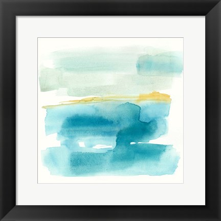 Framed Liquid Horizon I Print