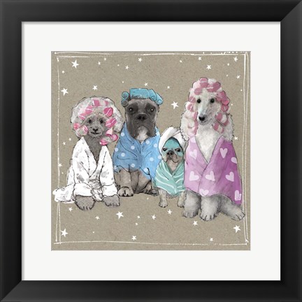 Framed Fancypants Wacky Dogs I Print