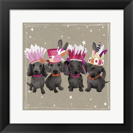 Framed Fancypants Wacky Dogs VII Print