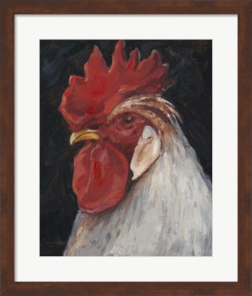 Framed Rooster Portrait II Print