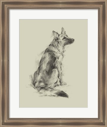 Framed Puppy Dog Eyes V Print