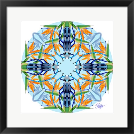 Framed Paradise Longhorn Beetle Mandala Print