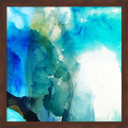 Framed Ephemeral Blue II Print