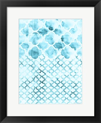 Framed Teal Madras II Print