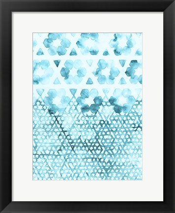 Framed Teal Madras III Print