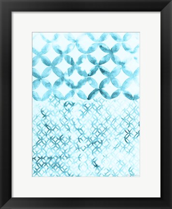 Framed Teal Madras IV Print