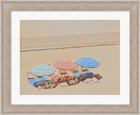 Framed Umbrellas III Print